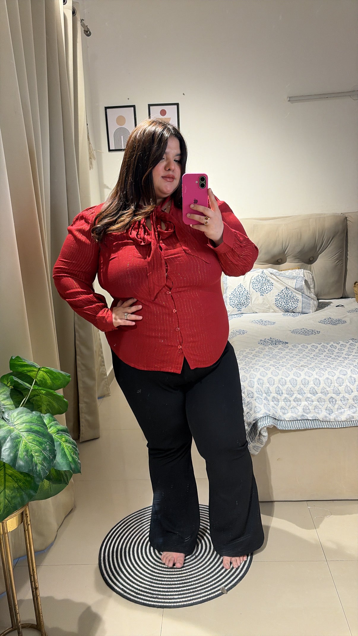 Bow-Tie Shimmer Shirt