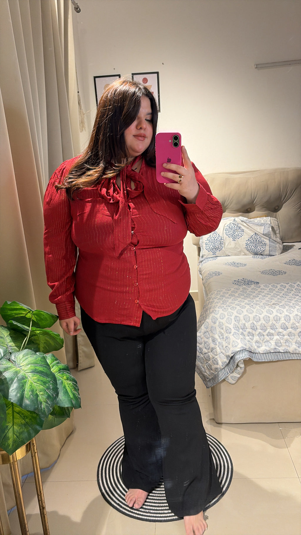 Bow-Tie Shimmer Shirt
