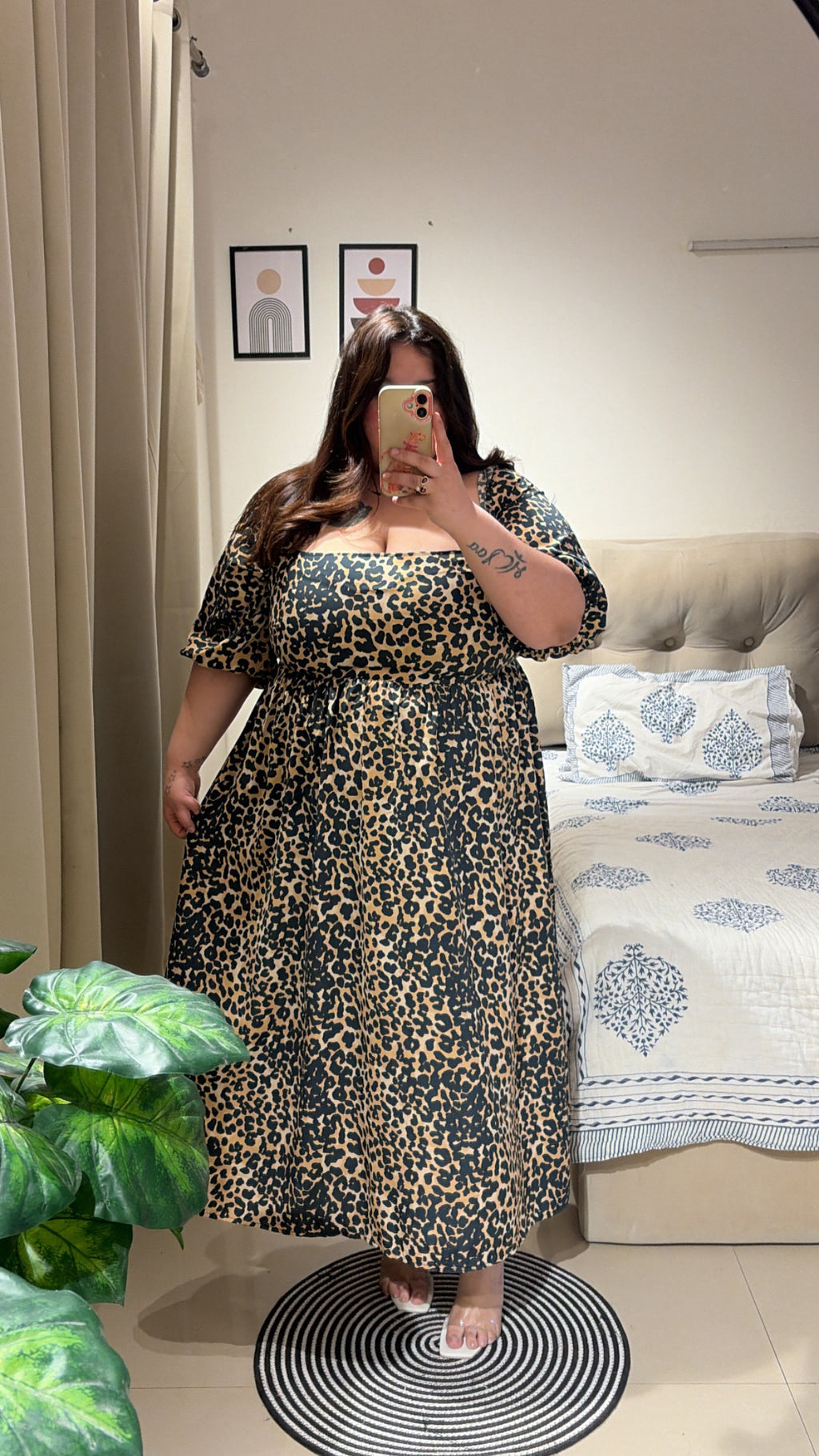 Classic Leopard Flared Dress