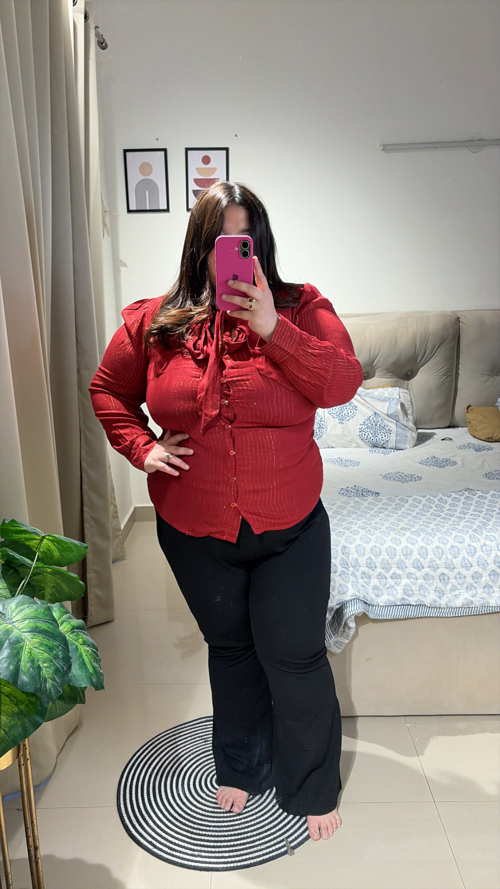 Bow-Tie Shimmer Shirt