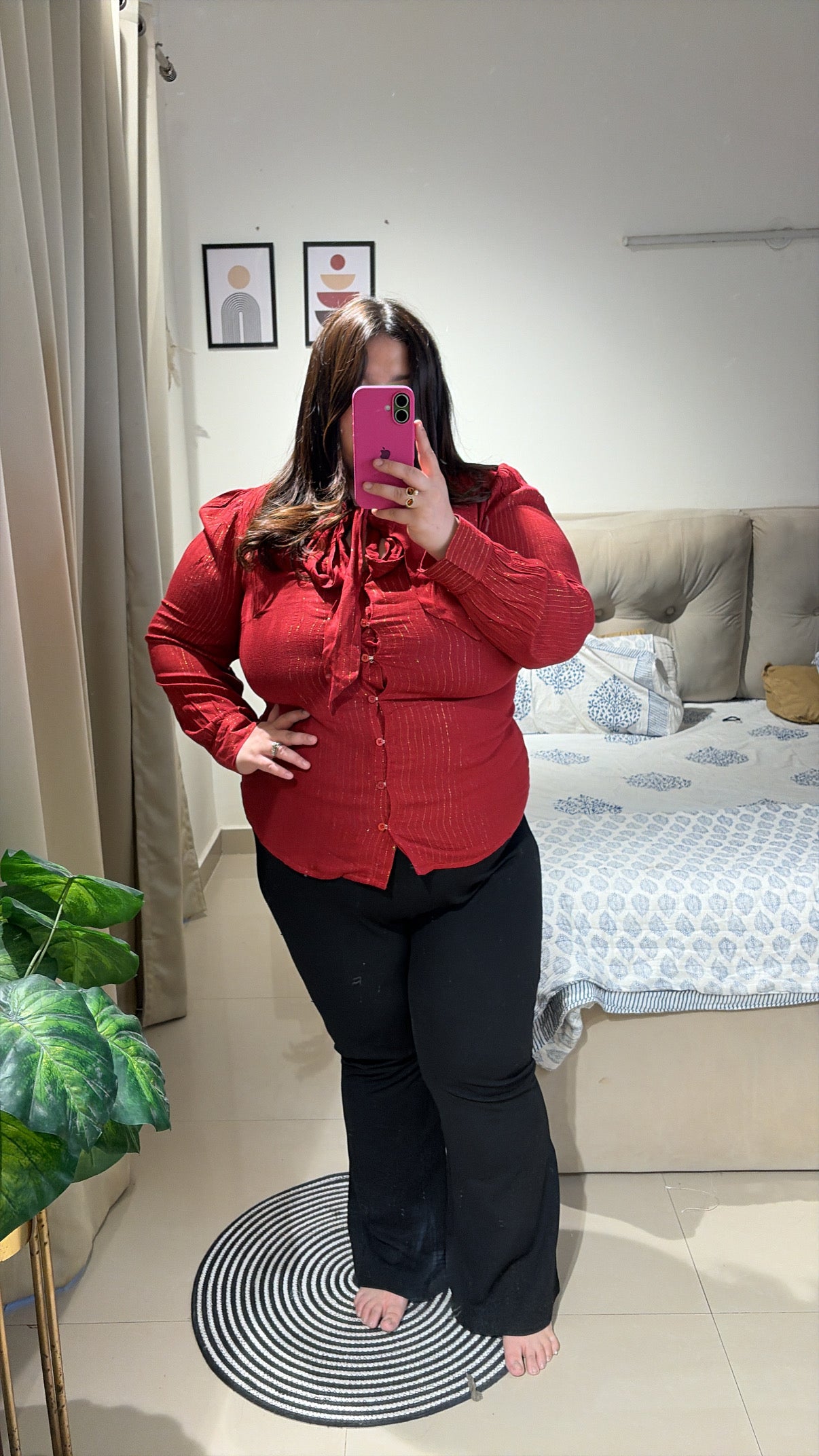 Bow-Tie Shimmer Shirt