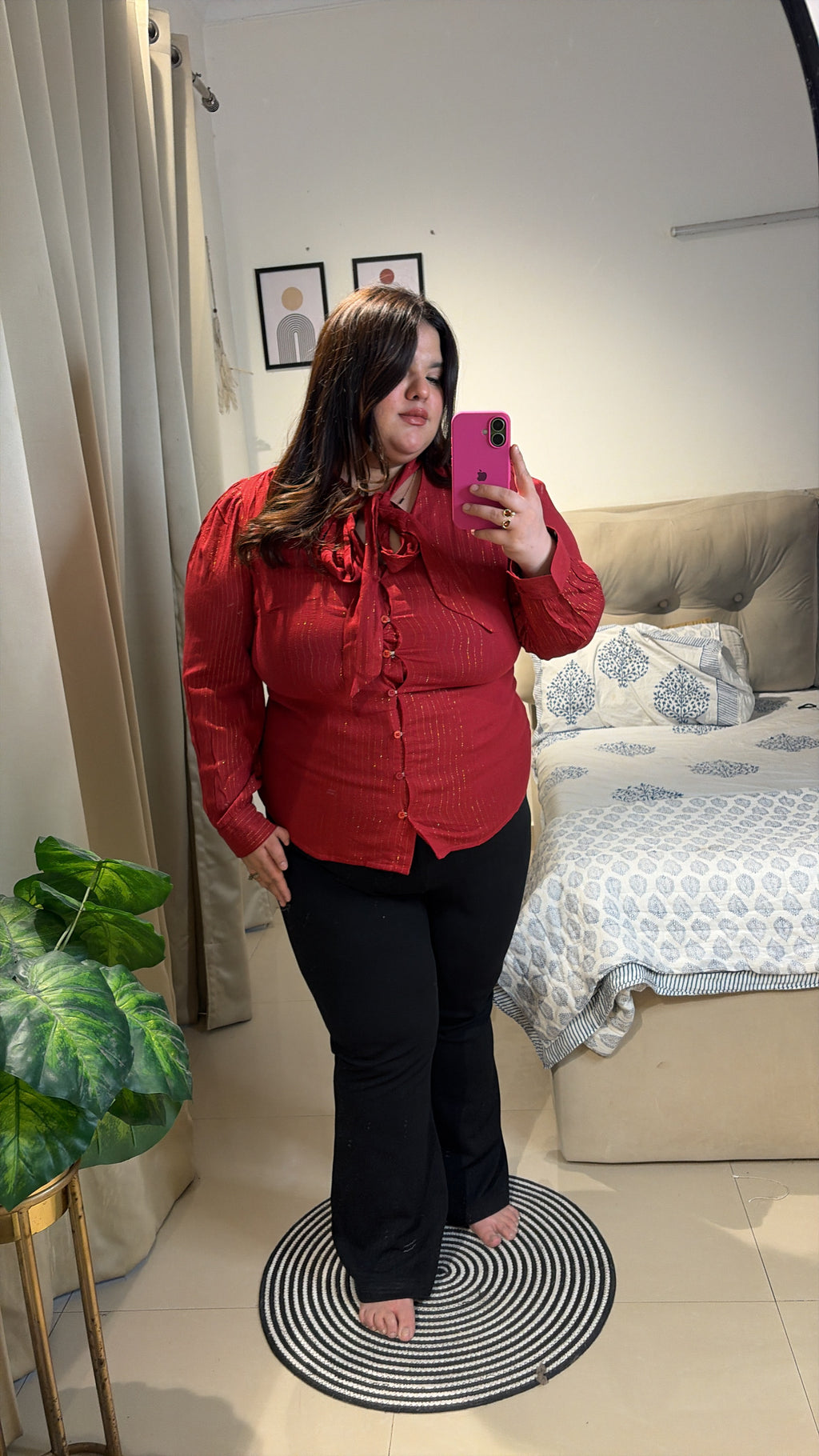 Bow-Tie Shimmer Shirt