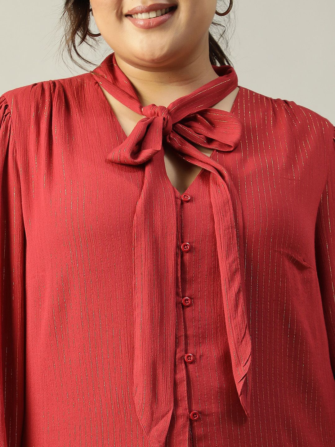 Bow-Tie Shimmer Shirt