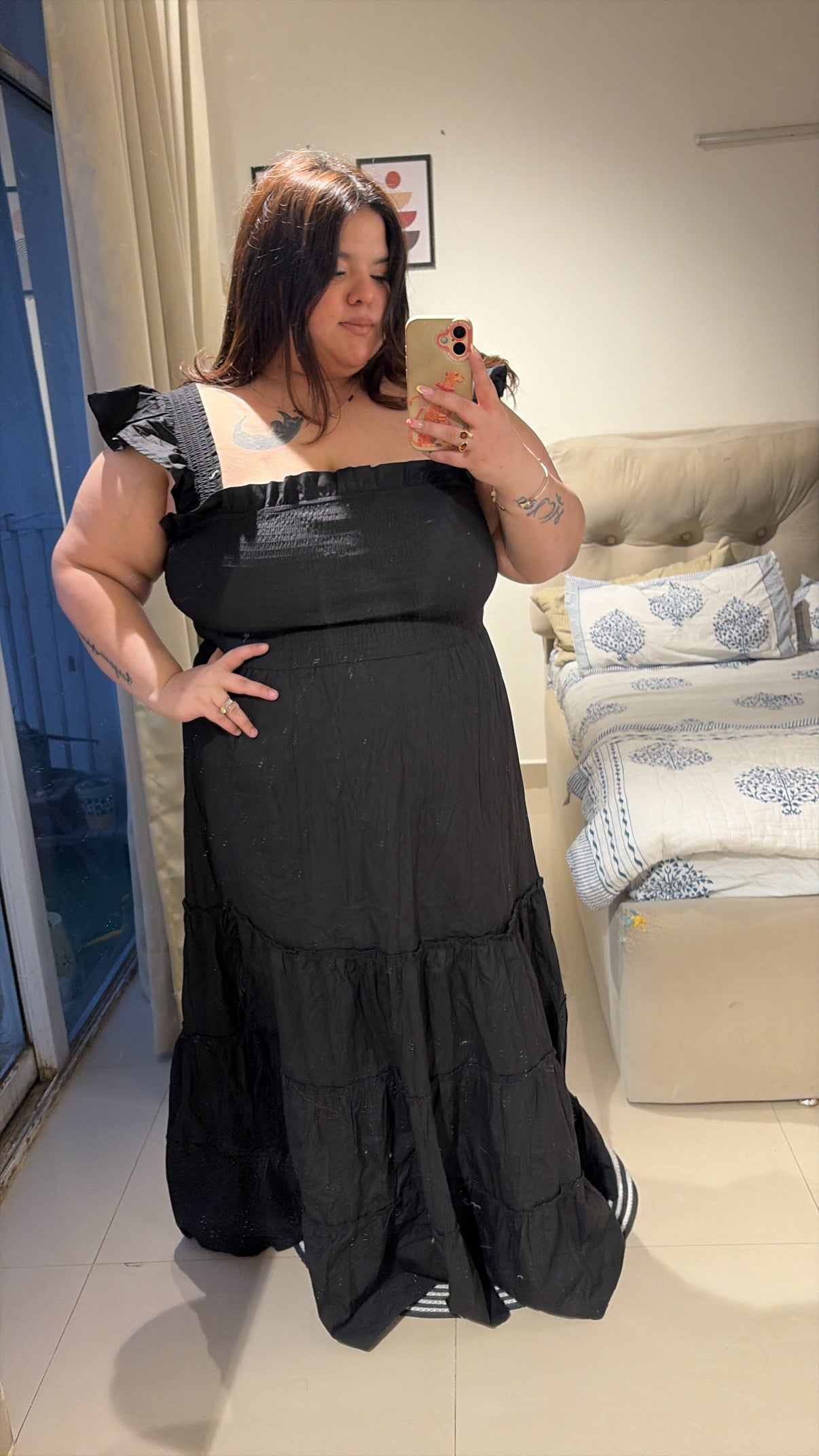 Noir Belle maxi dress