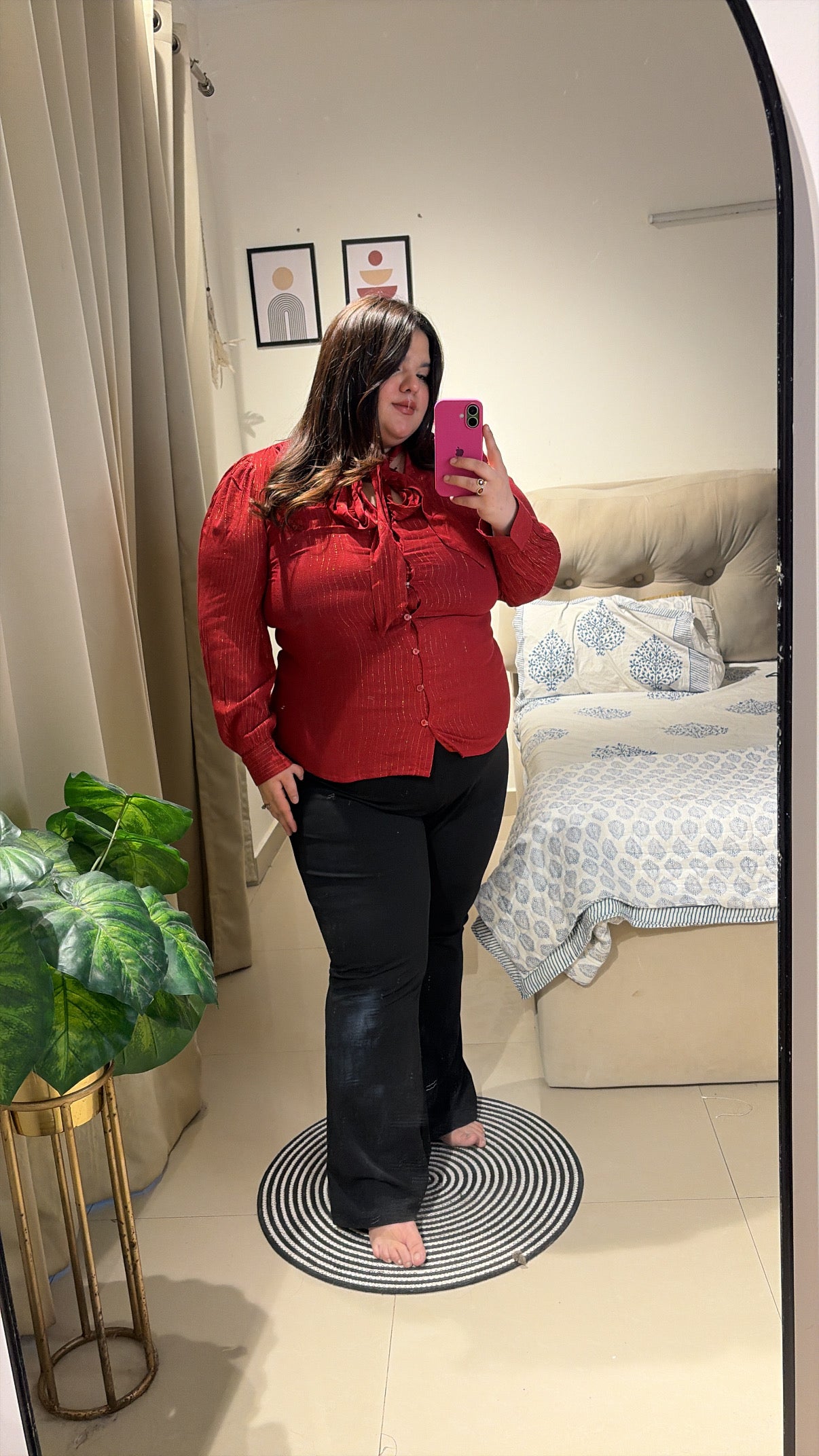Bow-Tie Shimmer Shirt