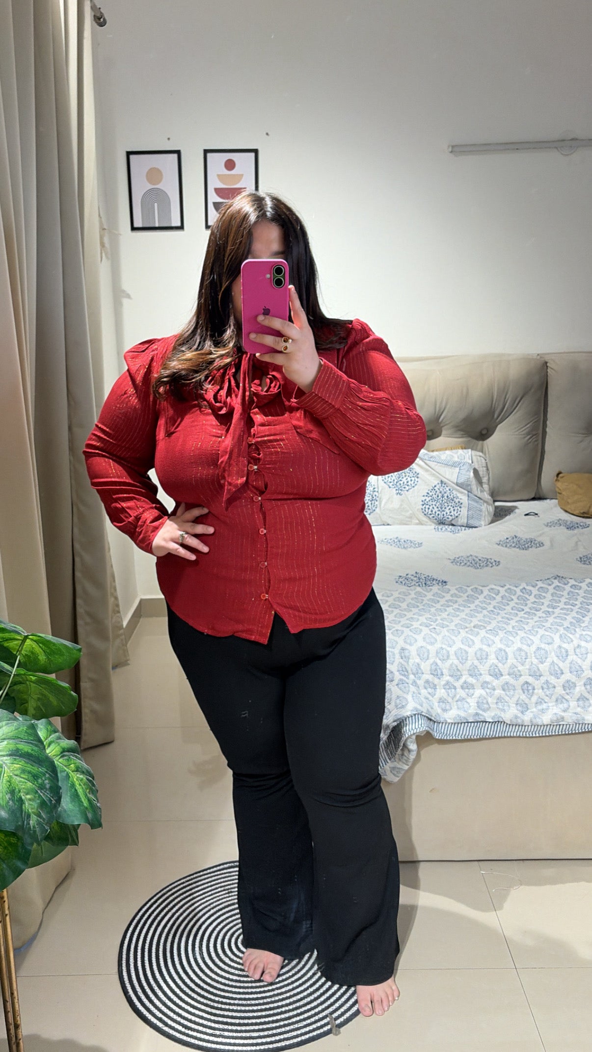 Bow-Tie Shimmer Shirt