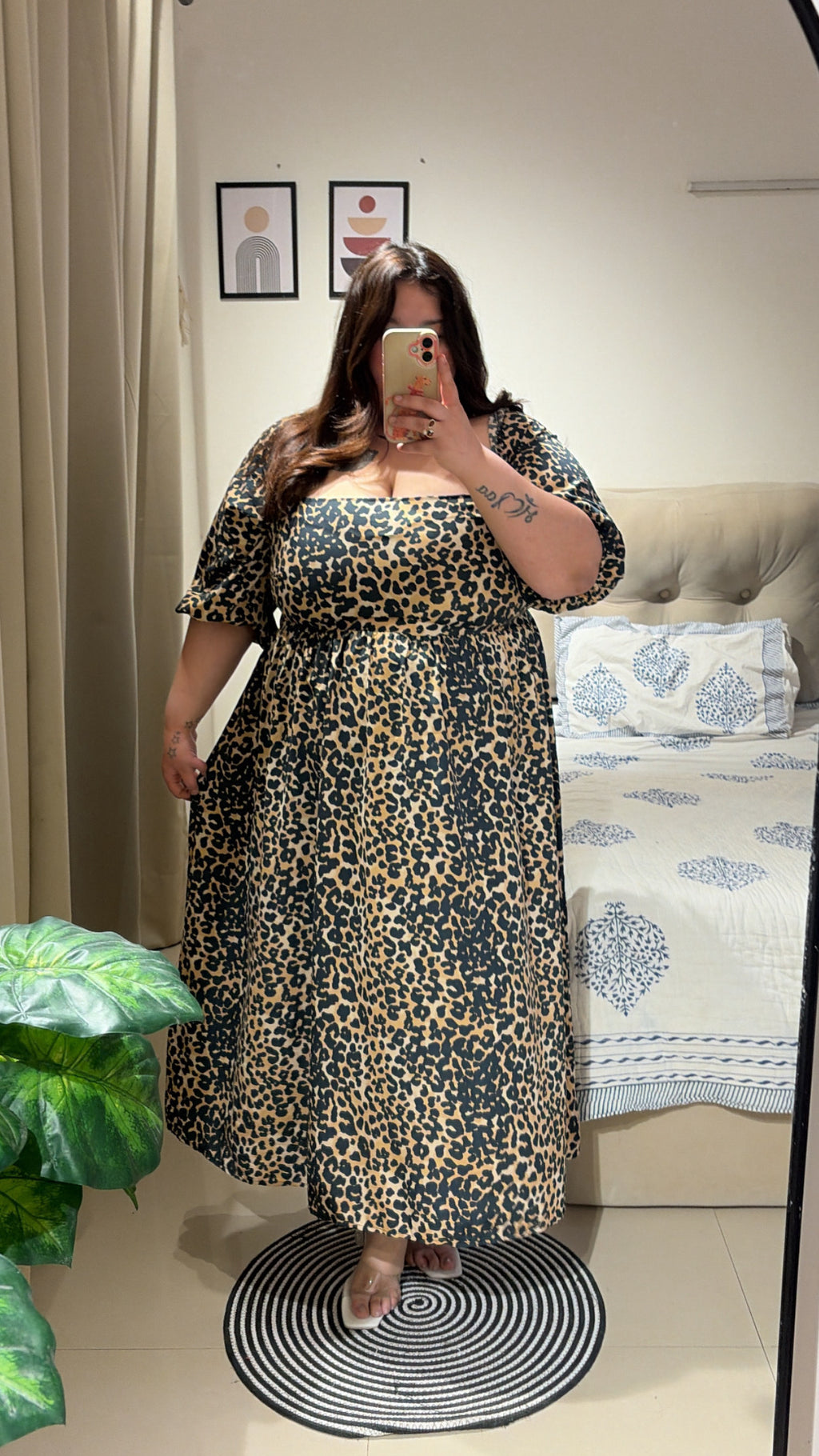Classic Leopard Flared Dress