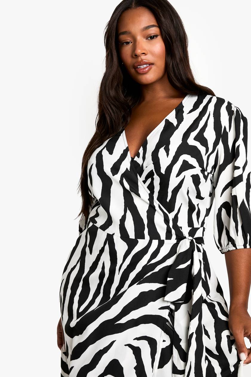🦓 Wild Side Wrapped Dress