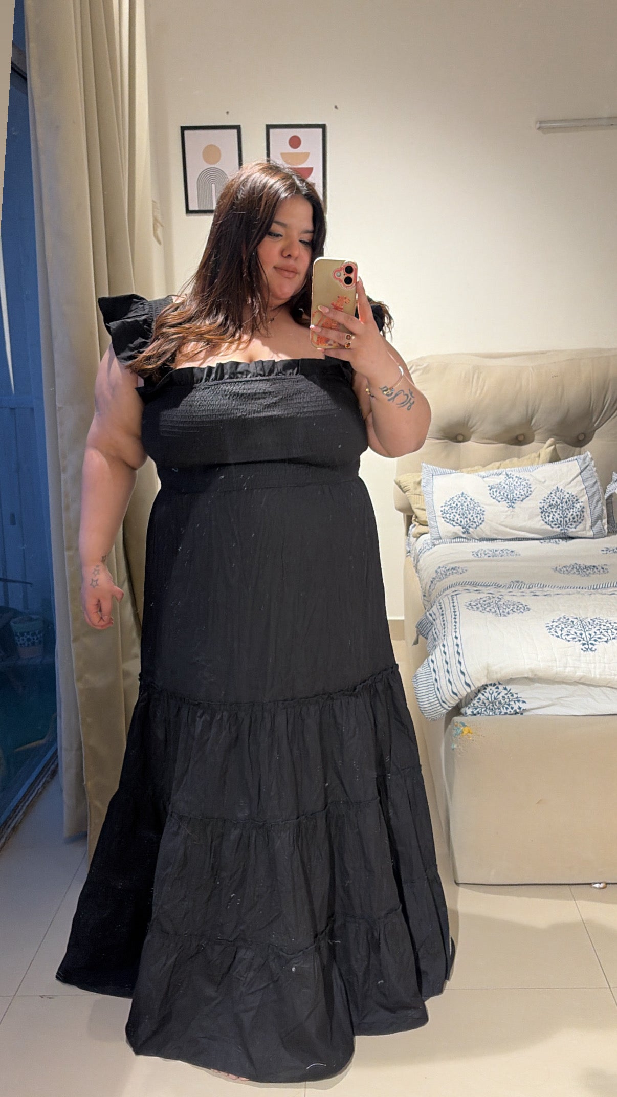 Noir Belle maxi dress