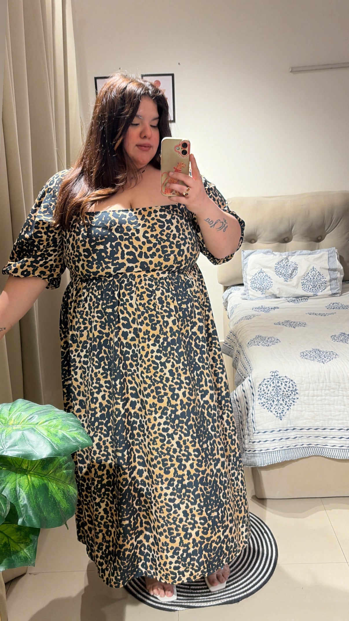 Classic Leopard Flared Dress