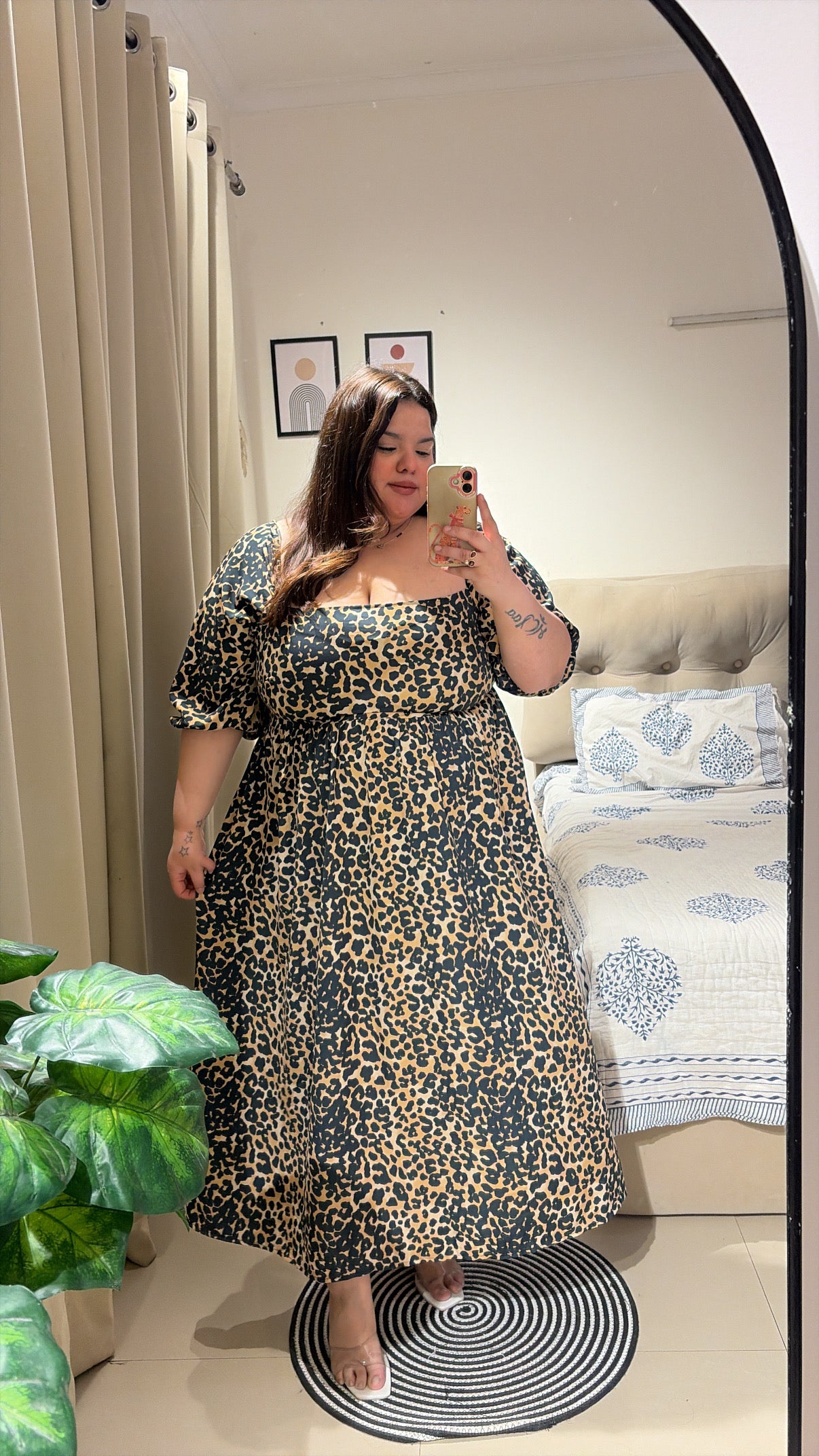 Classic Leopard Flared Dress