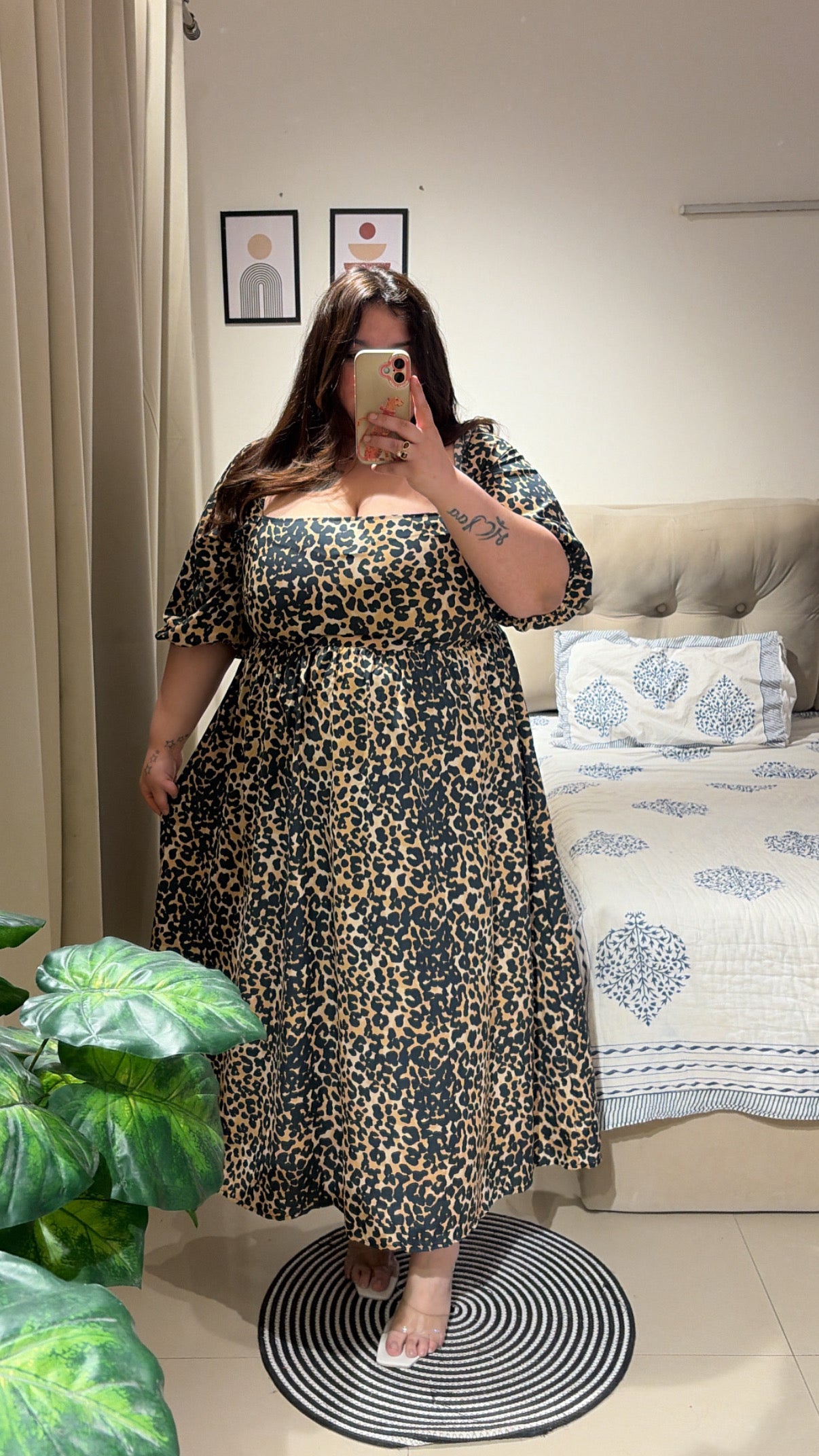 Classic Leopard Flared Dress