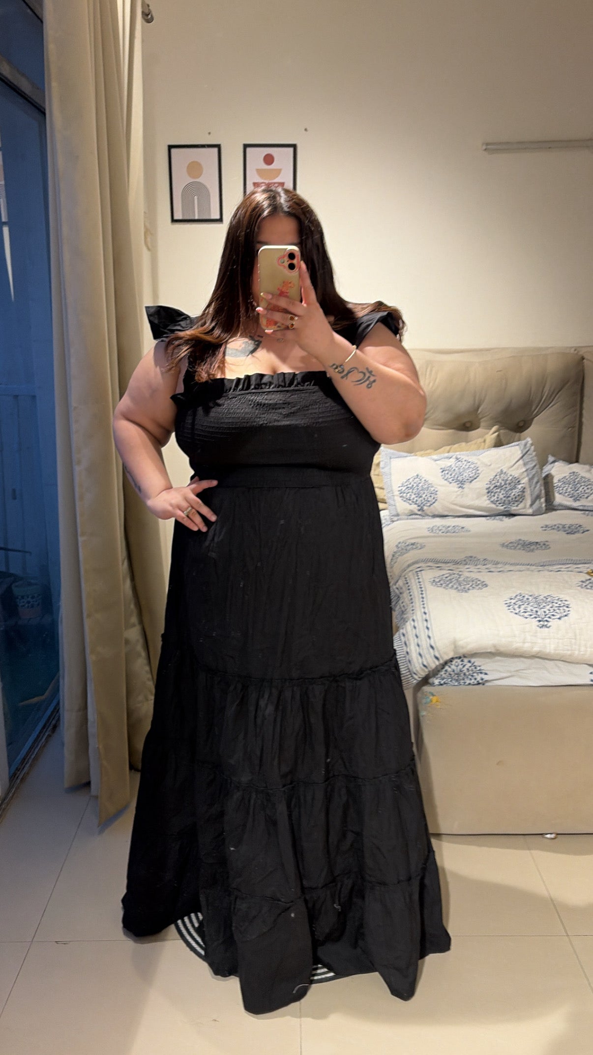 Noir Belle maxi dress