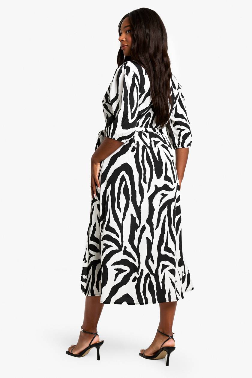 🦓 Wild Side Wrapped Dress
