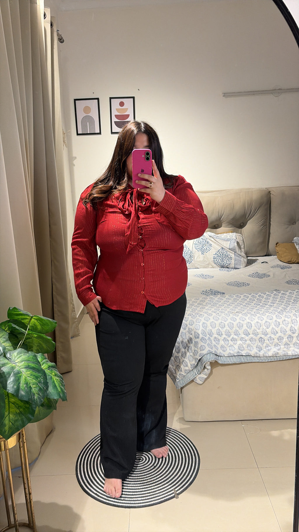 Bow-Tie Shimmer Shirt