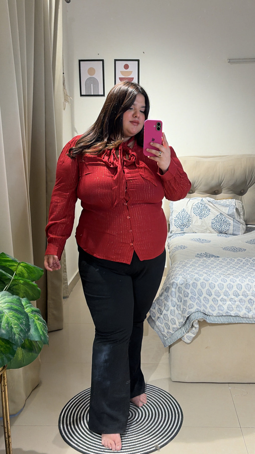 Bow-Tie Shimmer Shirt