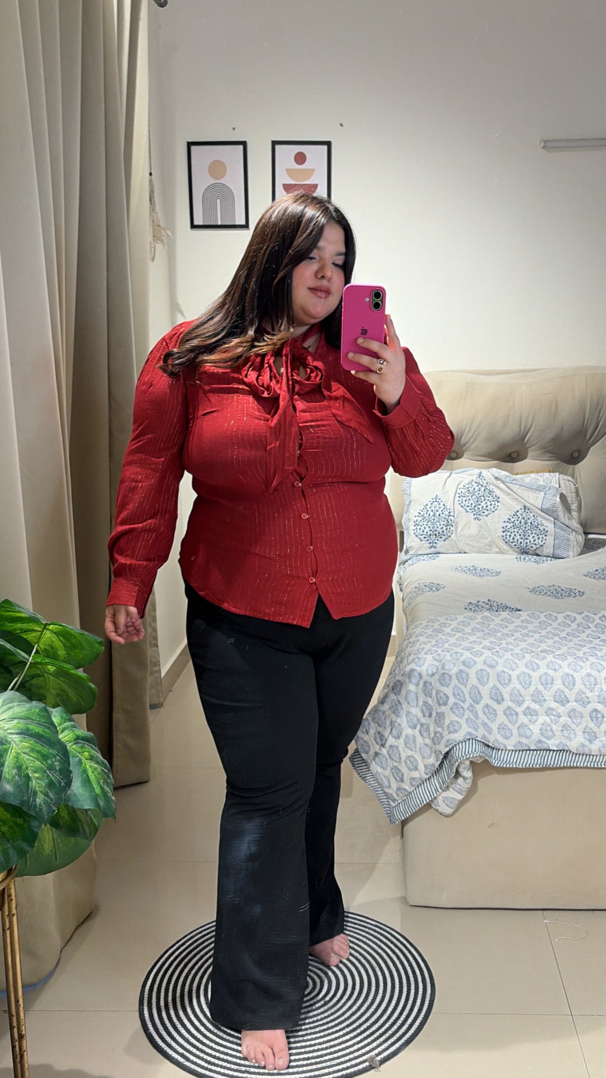 Bow-Tie Shimmer Shirt