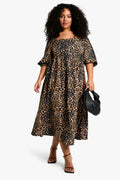 Classic Leopard Flared Dress