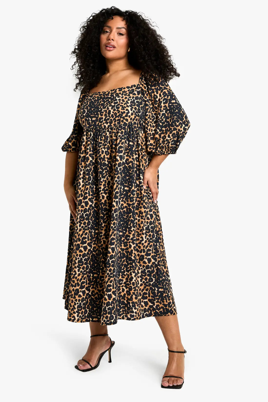 Classic Leopard Flared Dress
